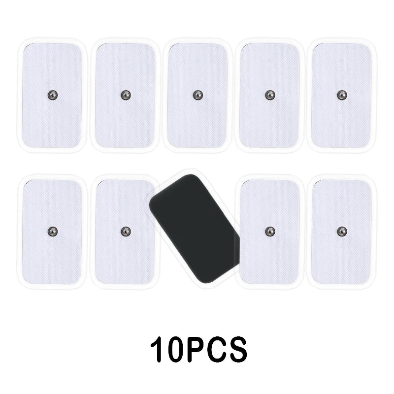 TENS Unit Electrode Pads: Reusable Muscle Stimulator Gel Sets Back Massage Instrument Tidesmit