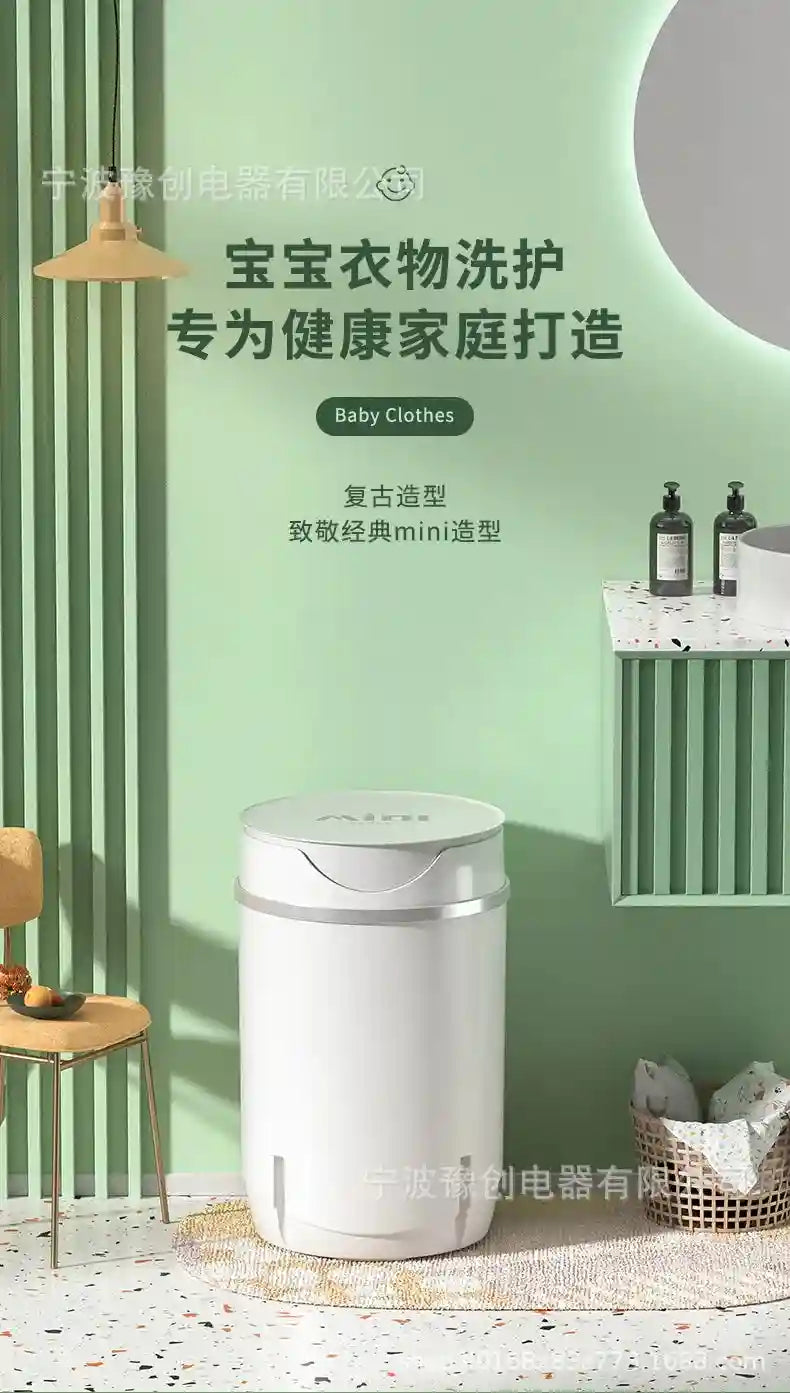 Tidesmit semi-automatic portable washing machine for socks and underwear with integrated drainage for dorm rooms