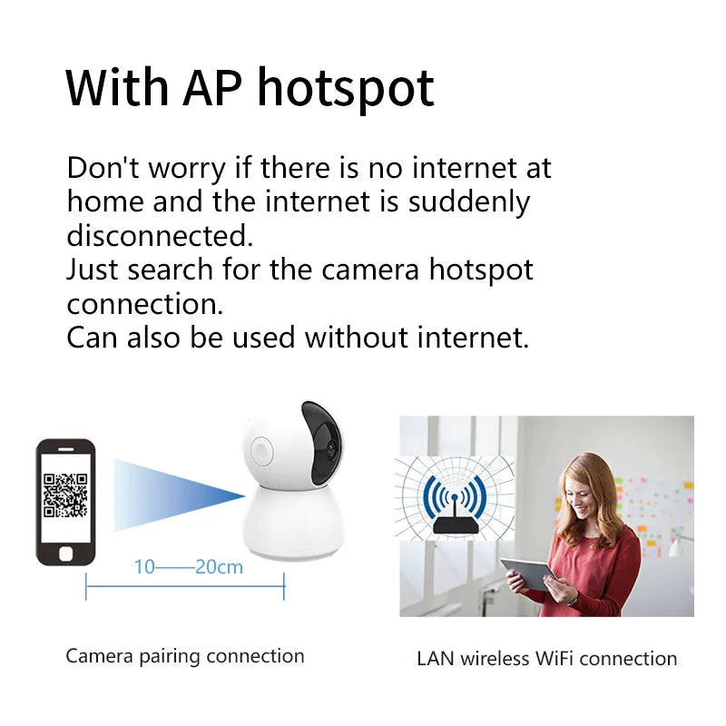 4MP 2K 400W Tuya Smart WiFi 355 IP Camera Indoor Wireless Surveillance Auto Tracking Human Home Security CCTV Baby Pet Monitor