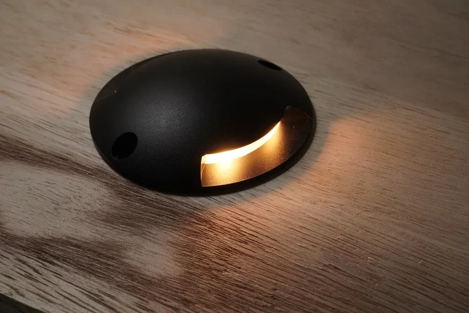 QITU 12V 24V LED Outdoor Ground Spot RGB Garden Side Light Waterproof IP67 Mini Surface Mounted Thin Terrace Courtyard Spotlight