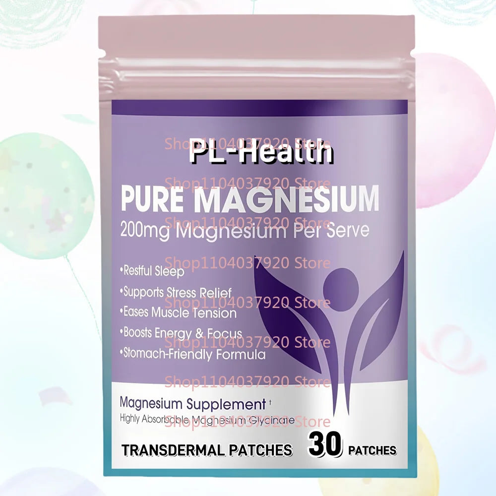 30 Patches Magnesium Glycinate Transdermal Patches - Support for Sleep, Muscle & Heart Health