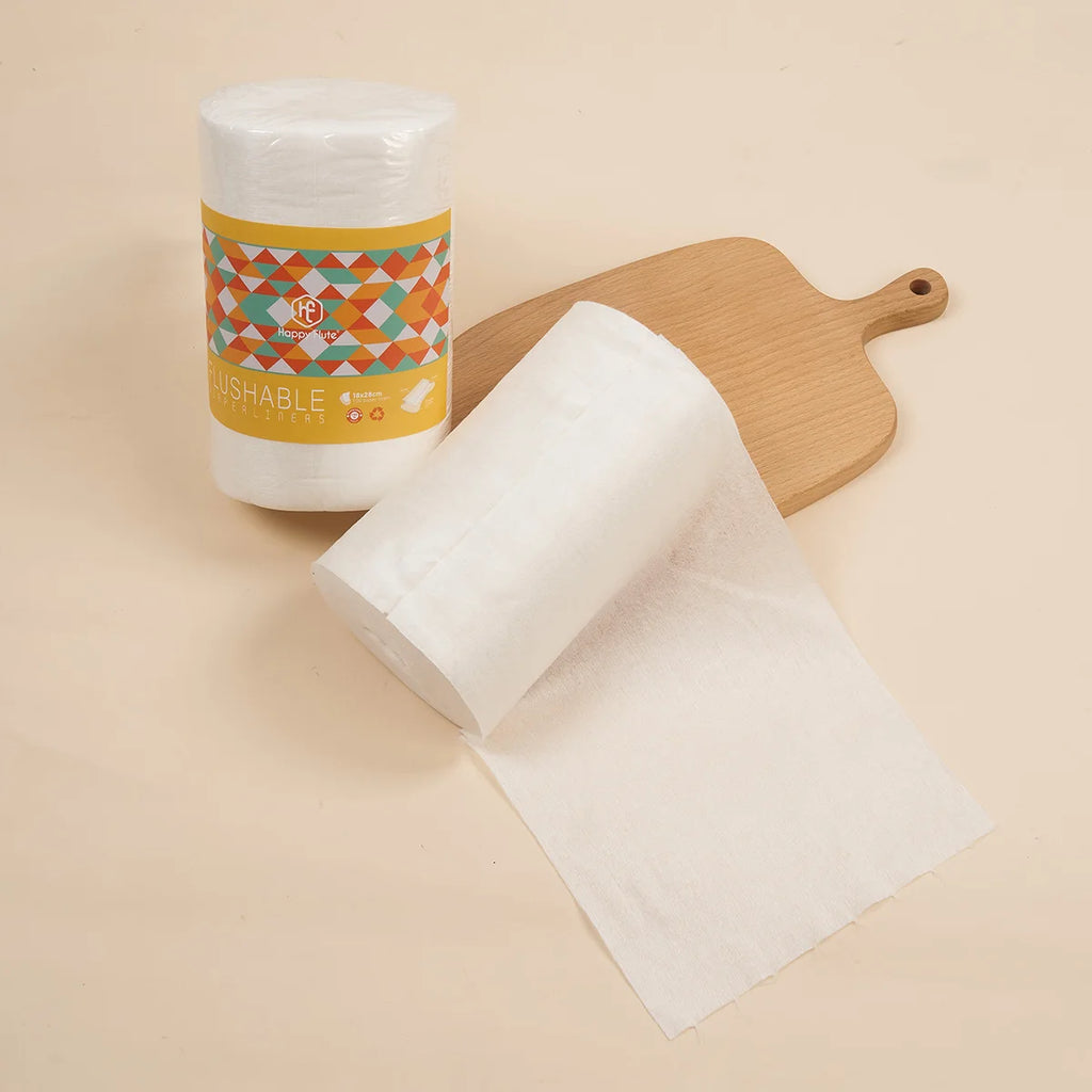 2 Rolls Disposable Bamboo Flushable Baby Diaper Nappy Liner Biodegradable Bamboo Liner