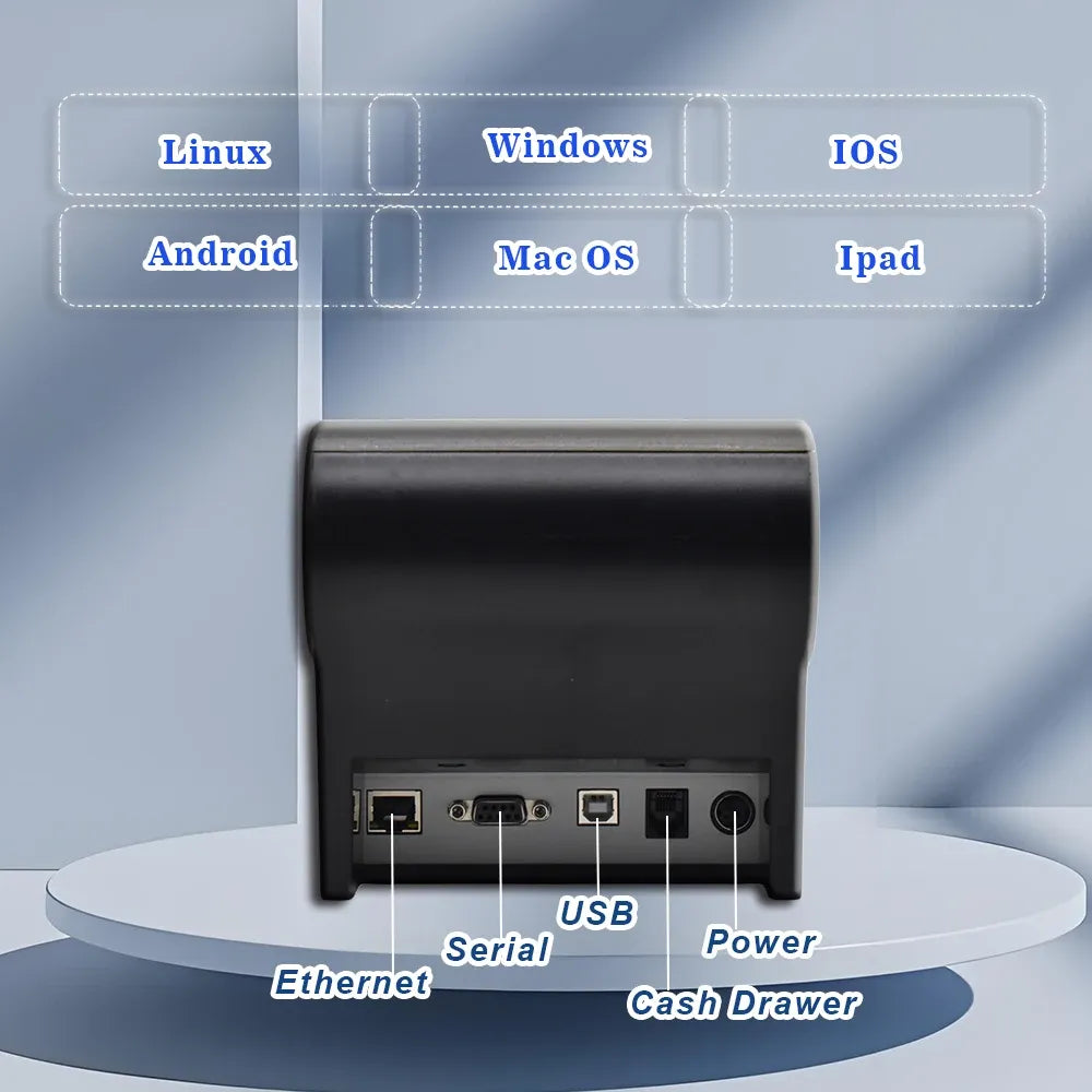 Hot Sale 80mm Thermal POS Receipt Barcode QR Code Printer for Retail Bill Invoice Printing Machine with Cash Drawer