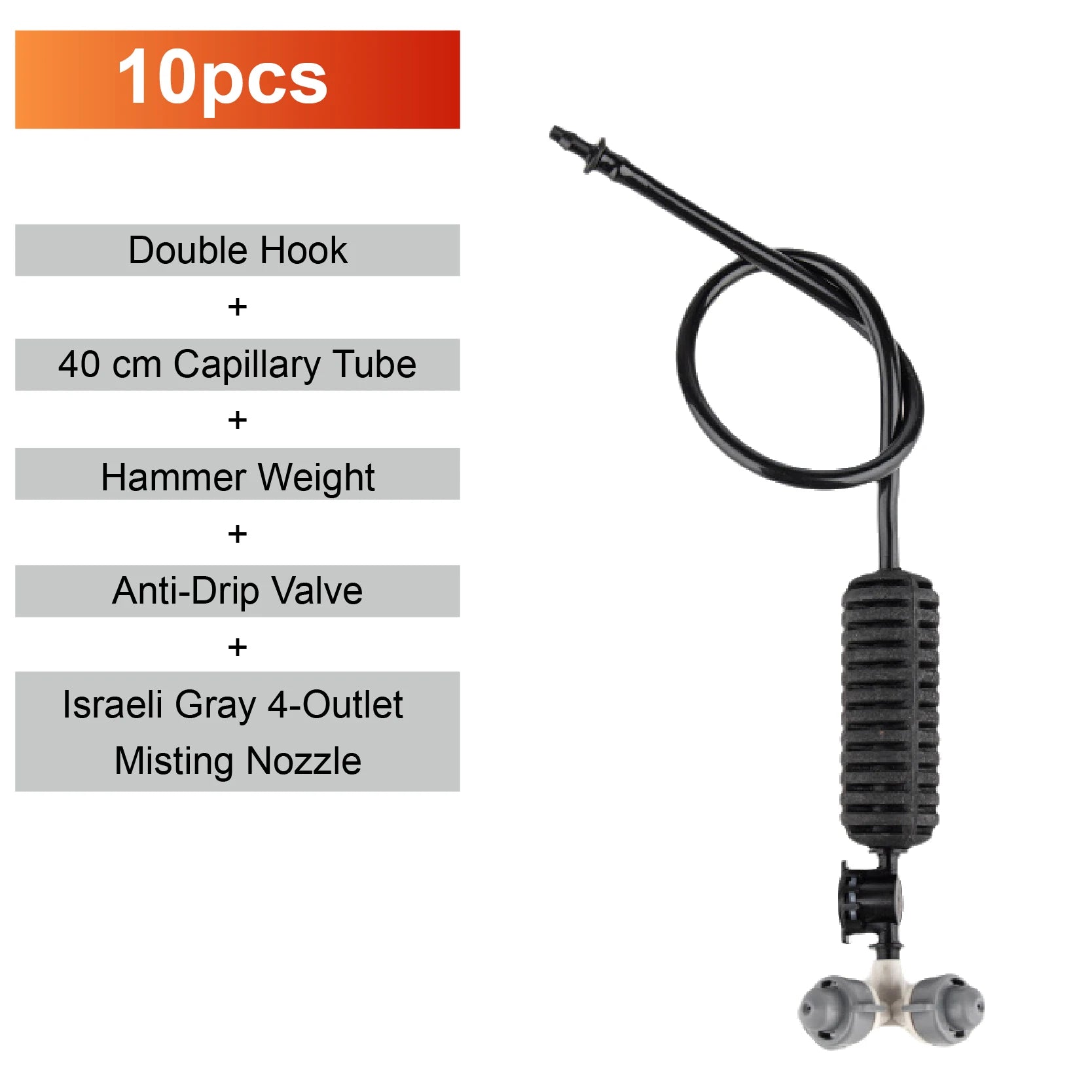 360 Degree Rotating Irrigation Sprinkler Misting Nozzle Hanging Spray Greenhouse Cooling Dust Suppression System