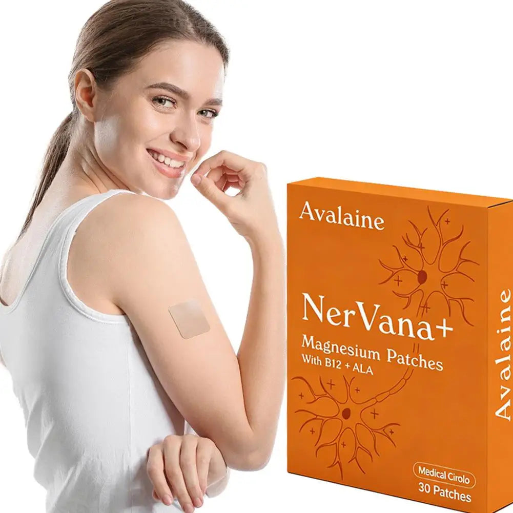 Avalaine NerVana+ Magnesium Patches 1/3/5/10pcs With B12 ALA Body Care Relaxation Support Patches Natural Calming Relax Aid