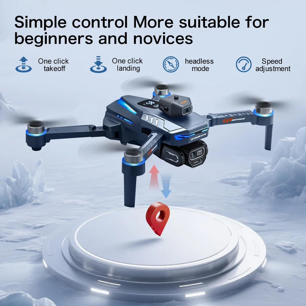 8K HD Camera Drone with GPS and Obstacle Avoidance - Foldable Quadcopter Tidesmit
