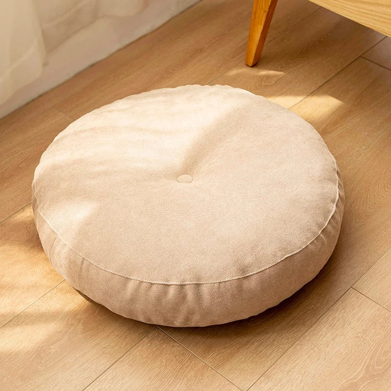 Round Floor Seat Pillow Solid Color Meditation Cushion Oversized Yoga Pillow Floor Cushions Sofa Chair Seat Pads Mat JAF122