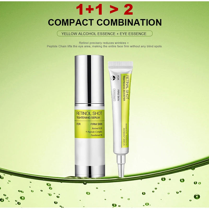 Korean Retinol Shot Eyes Tightening Moisturizing Booster Cream,Vitamin A Facial Skin Firming Lifting Care Serum,Reduce Fine Line