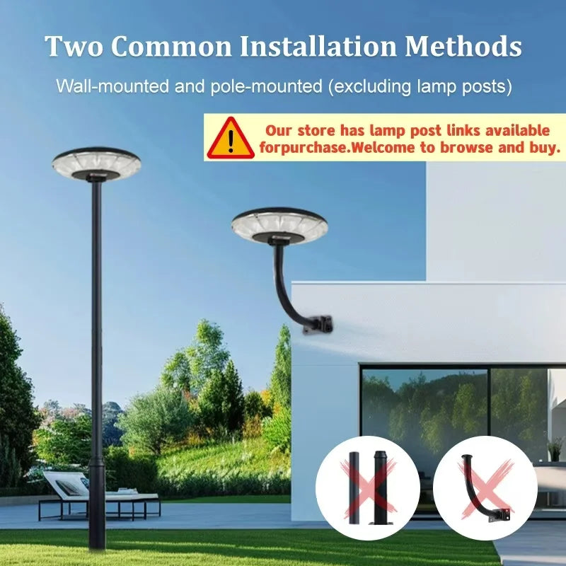 Outdoor Solar Garden Light Super Bright UFO LED Solar Street Light IP44 Waterproof  for Yard Patio Driveway Villa Decoration