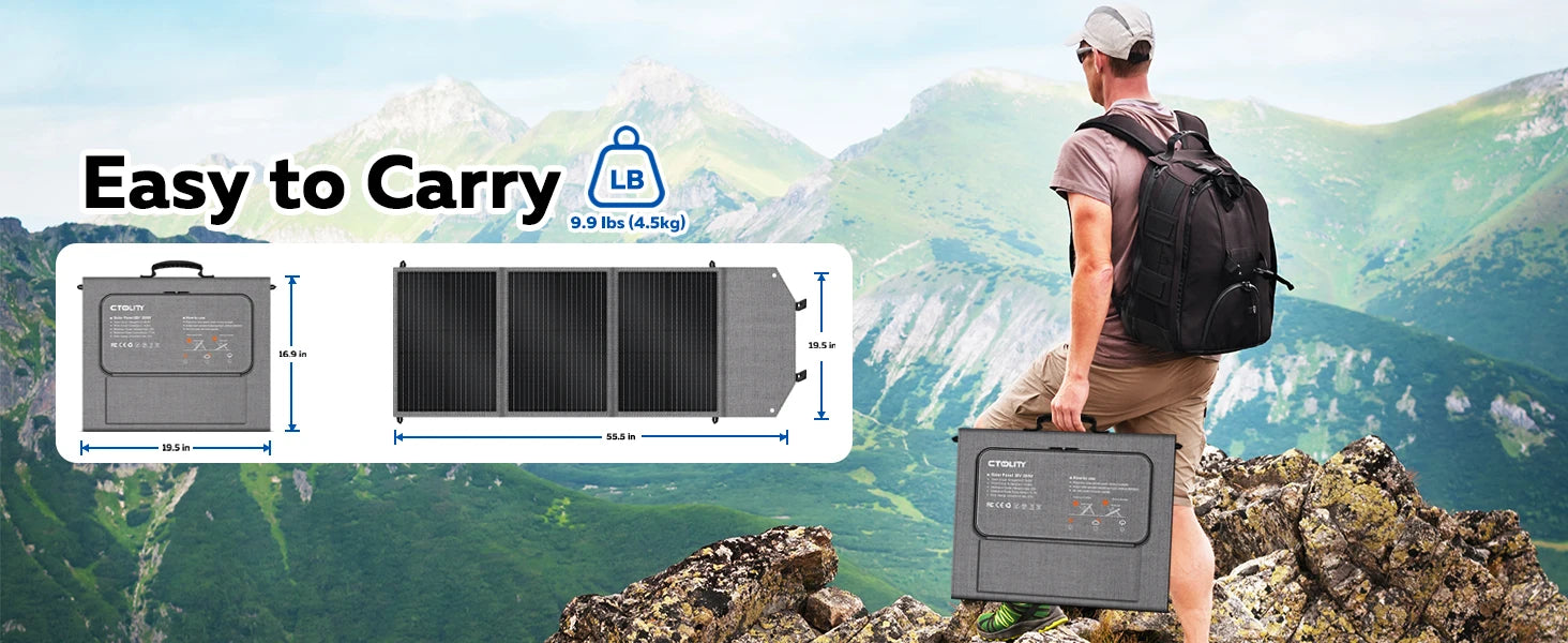 CTOLITY AP400 500W Portable Power Station 345.6Wh LiFePo4 Battery 100W 200W Solar Panel AC Charging Station Camping Equipment
