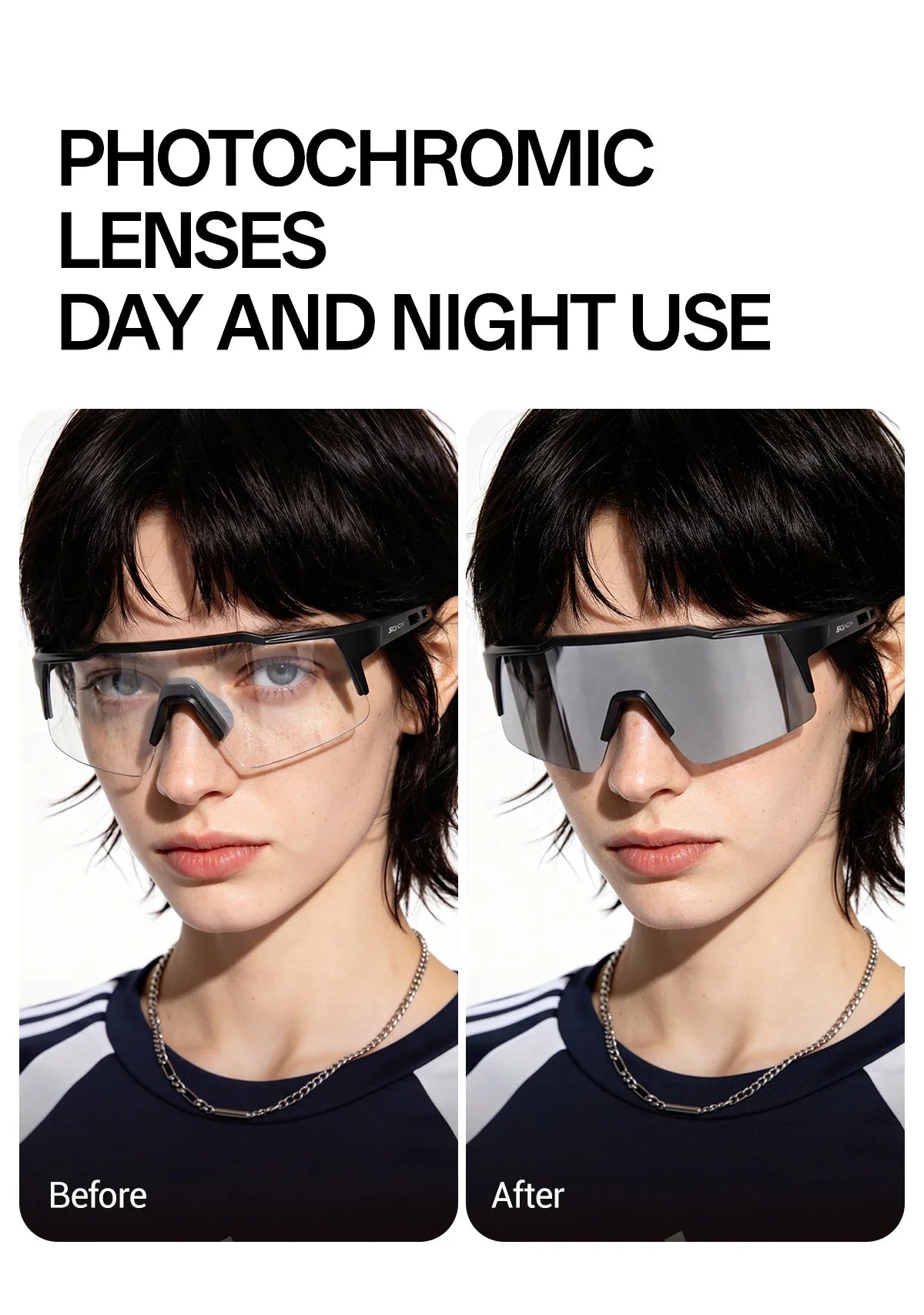 SCVCN 2026 New Cycling Sunglasses Photochromic Hiking Eyewear Driving Fishing Glasses for Women Men Travel Golf MTB Bike Goggles