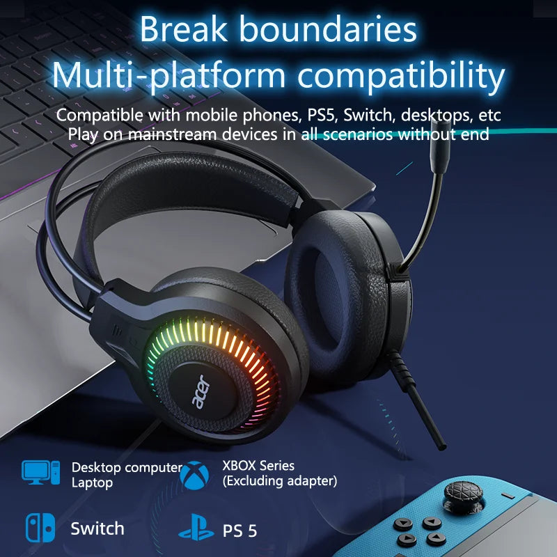 Gaming Headphones With 7.1 Surround Sound Mic for PC by Tidesmit Tidesmit