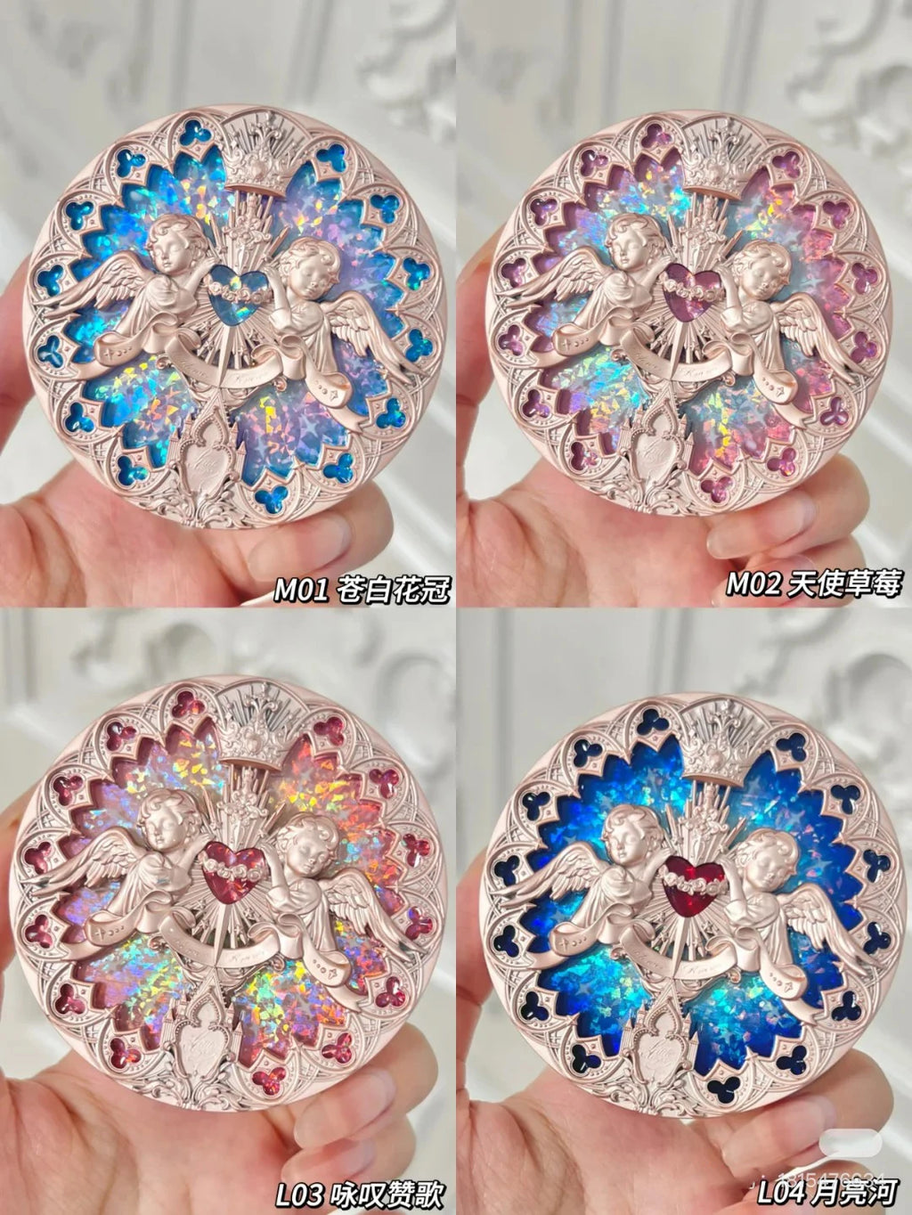 Tidesmit Flower Knows Little Angel relief highlight face powder texture close-up for radiant contour makeup