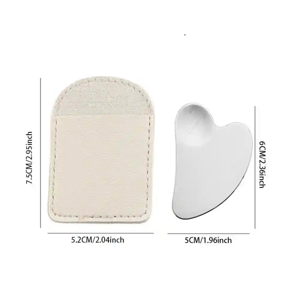 Stainless Steel Gua Sha Face Massager - Ergonomic Heart Shape Tool Eye Massage Instrument Love Heart-Thin Tidesmit