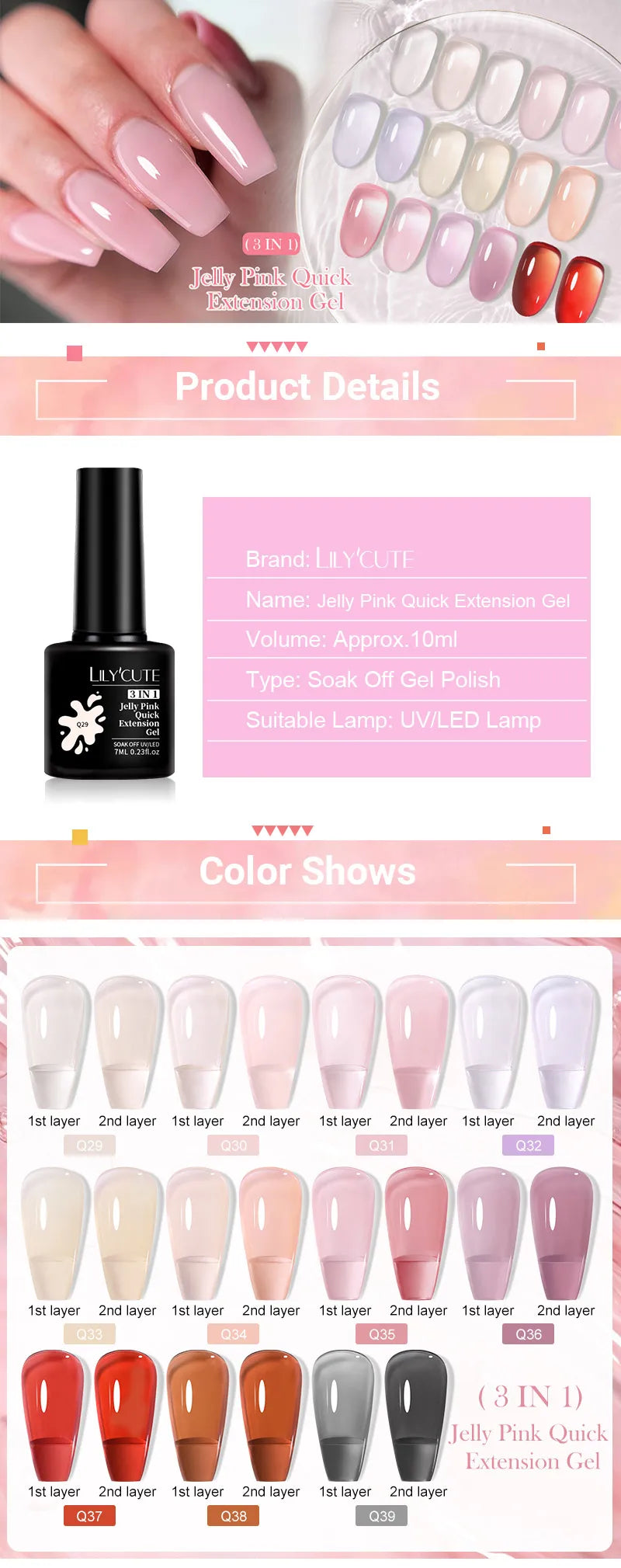 Extension Gel Nail Polish Jelly Soak Off Kit for Permanent Makeup Artists Permanent Makeup Machines Tidesmit