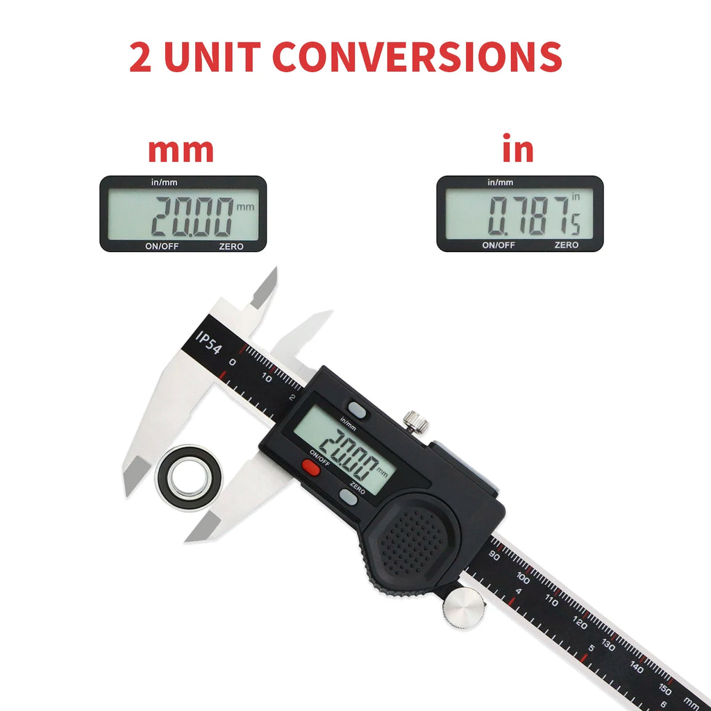 SHANHR New Hardened Stainless Steel 0-150mm Digital Caliper Vernier Caliper Micrometer Electronic Vernier Caliper Measuring Tool