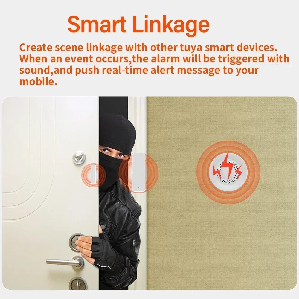 Tuya WiFi Siren Alarm For Smart Home Security 100db Speaker Works With Alexa Yandex Alice Tuya Smart Life