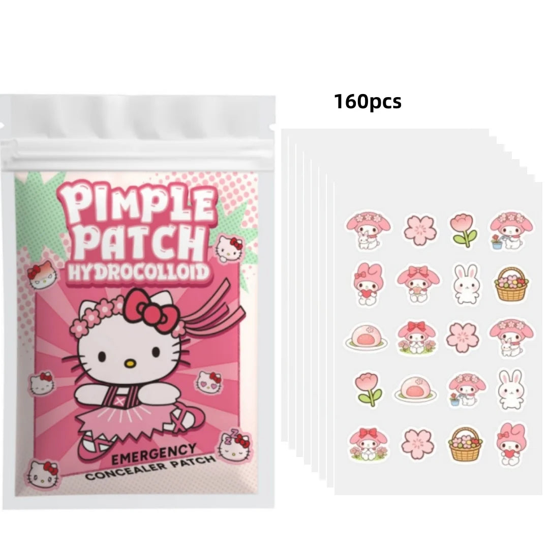 Cute Hello Kitty Acne Patch Hydrocolloid Pimple Stickers Waterproof Invisible for Girls Women