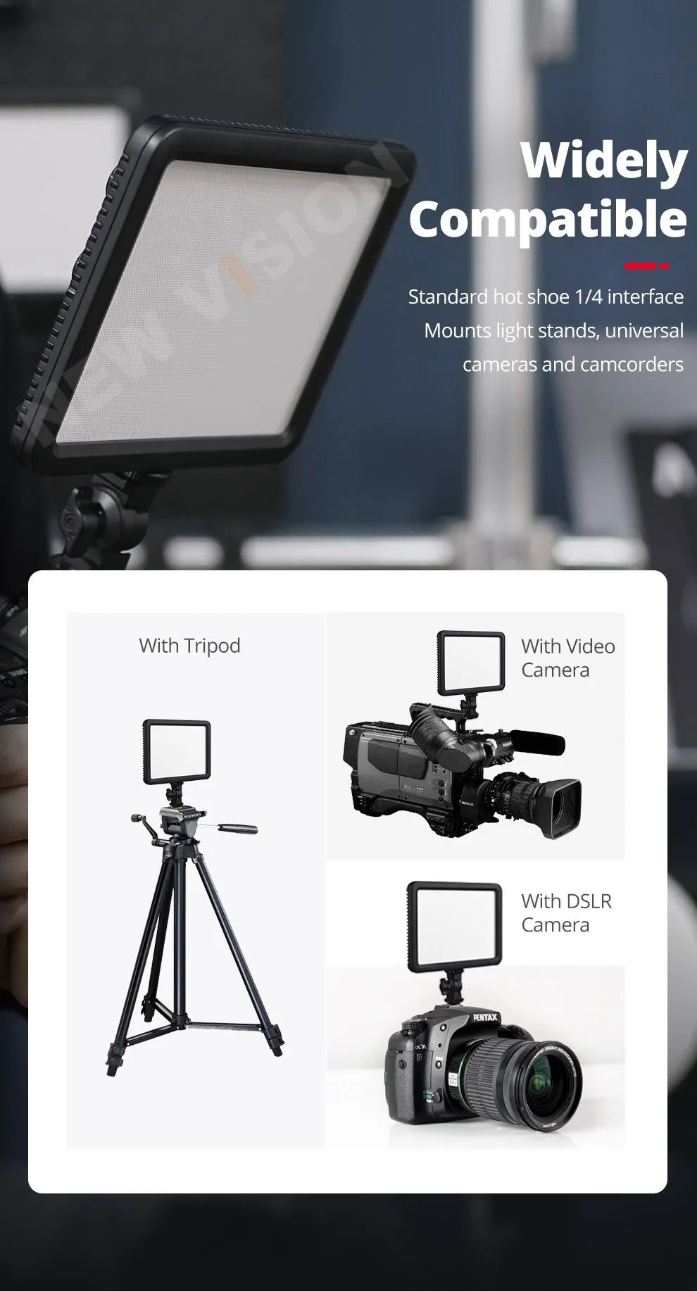 LED Video Light Panel | Adjustable Studio Lighting for Content Creation Tidesmit