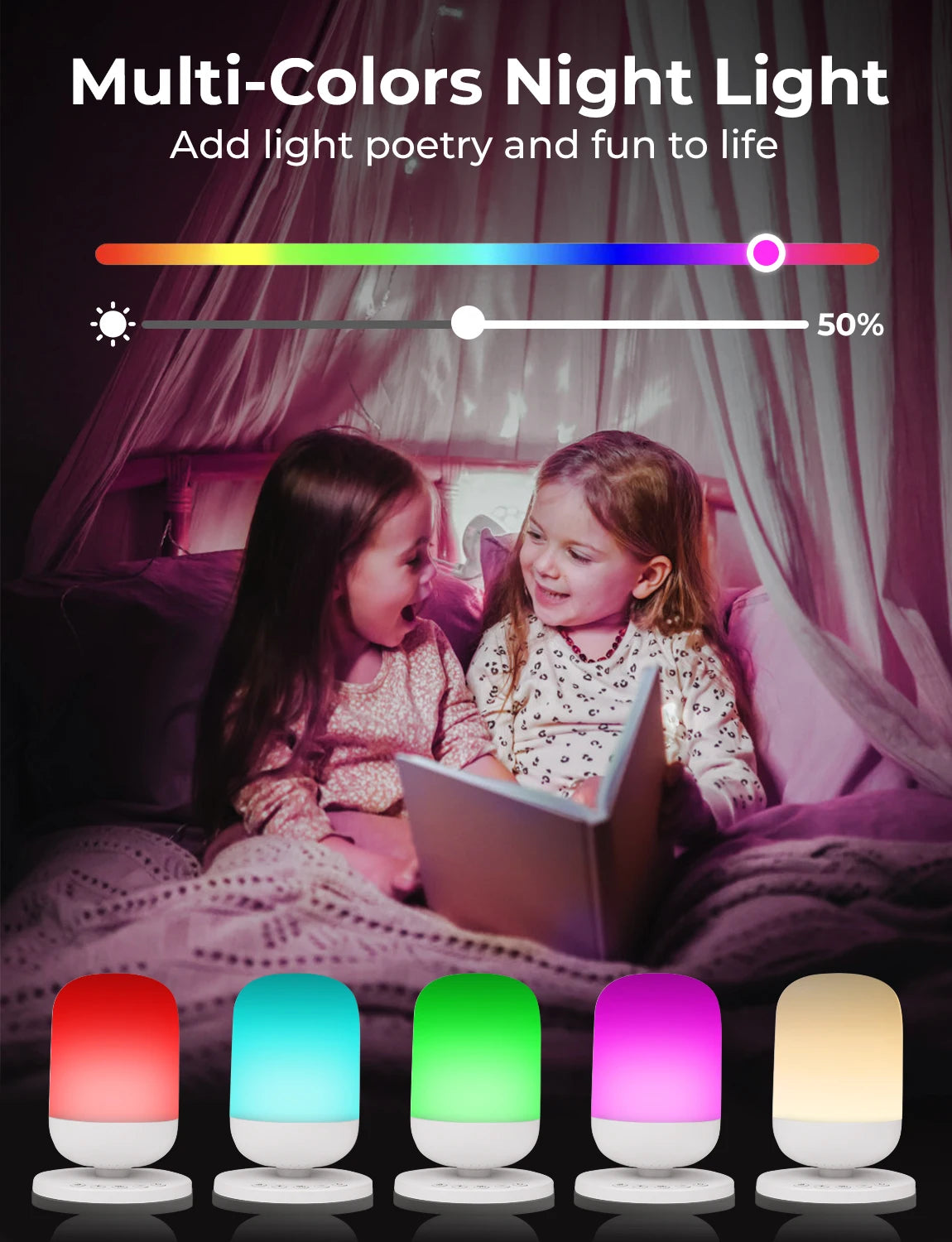 Tuya App Smart White Noise Machine Baby Sleep Sound Machine Colorful Night Lights 34 Soothing Sounds Supports APP Remote Control