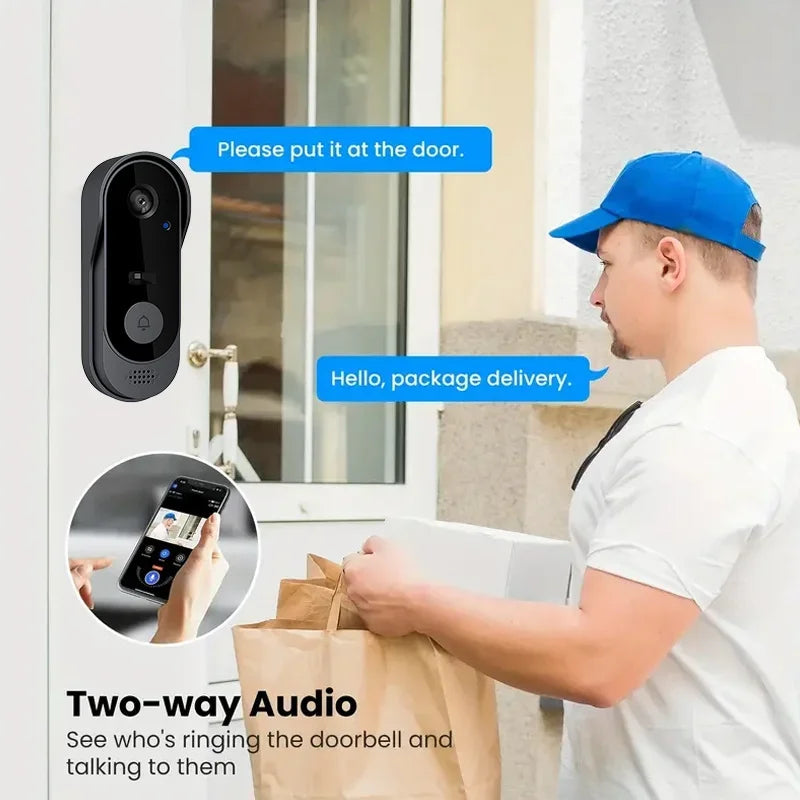 Tuya Wireless Doorbell With Camera Bundle Doorbell Smart Home WIFI HD Outdoor Phone Camera Security Video Intercom Night Vision