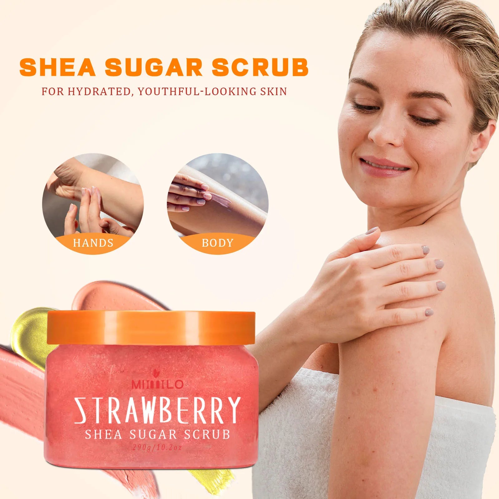 Shea Sugar Scrub Exfoliator for Smooth Skin | Tidesmit 290g Scrubs Treatments Tidesmit