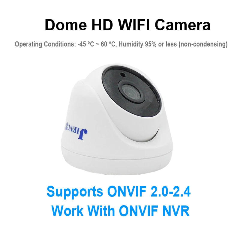 JIENUO 5MP Dome Wifi IP Camera 128G 64G 32G Cctv Security Surveillance Wireless Infrared Night Vision Onvif 1080P Home Cam CamHi