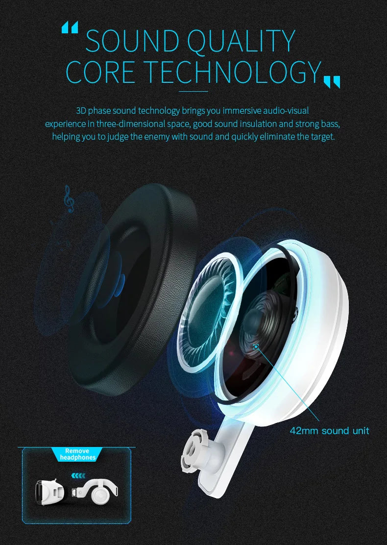 Tidesmit Smartphone VR Headset with Adjustable Lenses and Remote Control Tidesmit