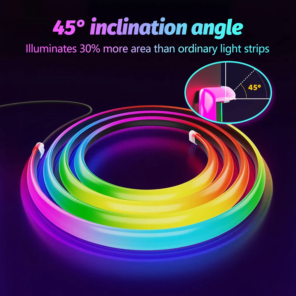 RGB Computer Monitor Screen SYNC Light Strip Backlights Light Bar Sync with Screen Color/Music Double USB Desk Gaming