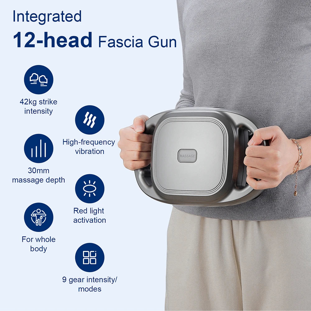 Deep Tissue Massage Gun with 99 Speed Settings and Heat Therapy Back Massage Instrument Tidesmit