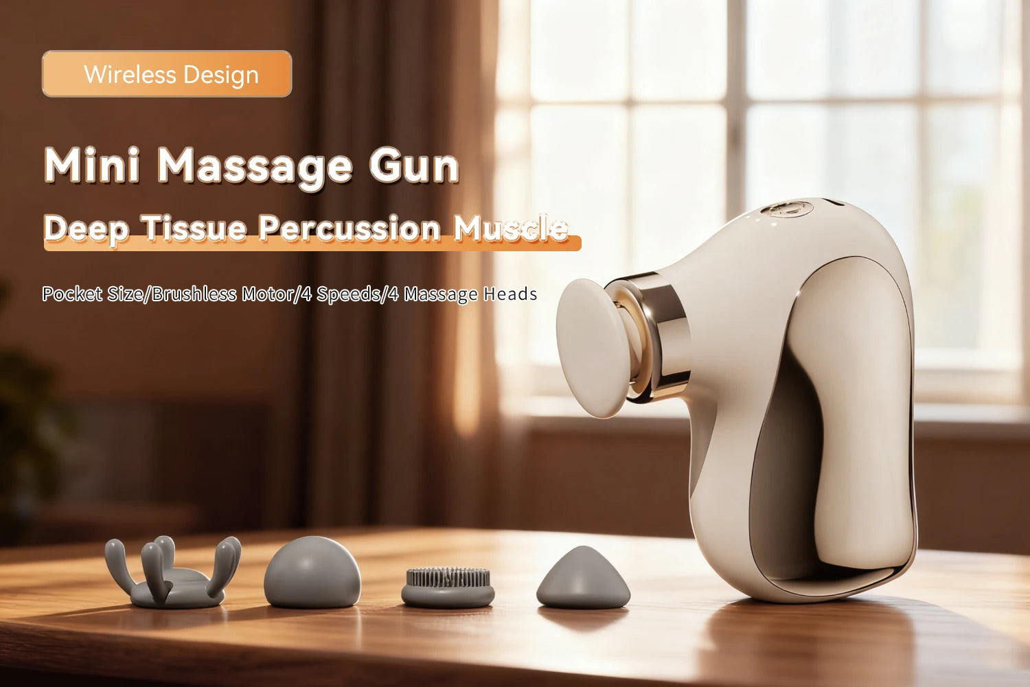 Muscle Massage Gun - Deep Tissue Percussive Therapy Tool, Stone, Type C Fascia Gun STONE Type C Charge Tidesmit