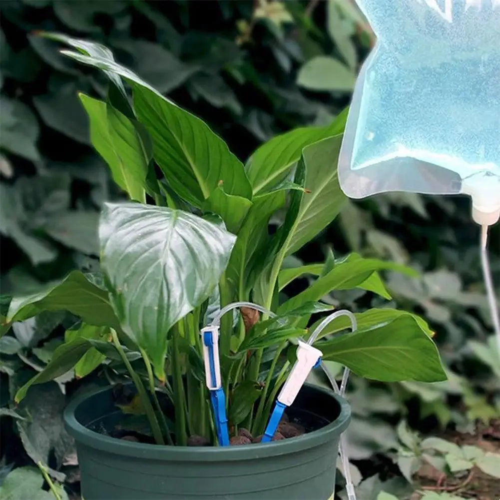 1pc 5.2L Automatic Watering Device Plant Watering Bag Control Of Water Dripping Flow Water Bag Lazy Travel Dripper