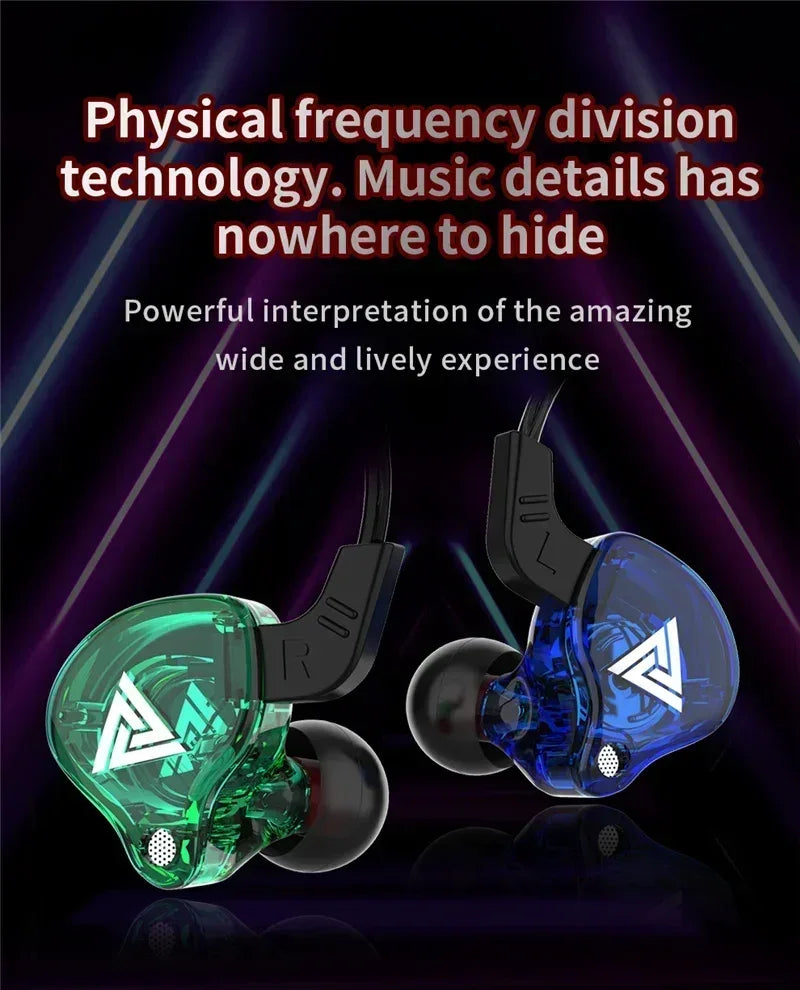 QKZ AK6 Wired Earphones With Mic - Dynamic HiFi Stereo | Tidesmit Tidesmit