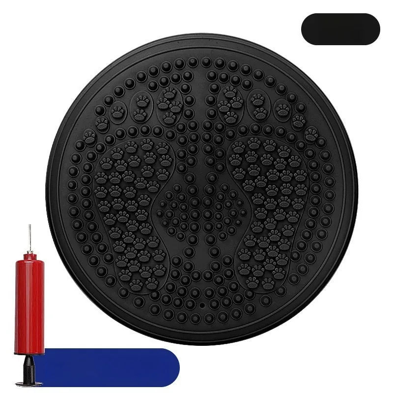 Inflatable Balance Trainer | Massage Stepper for Core Stability Massage Cushion black Tidesmit