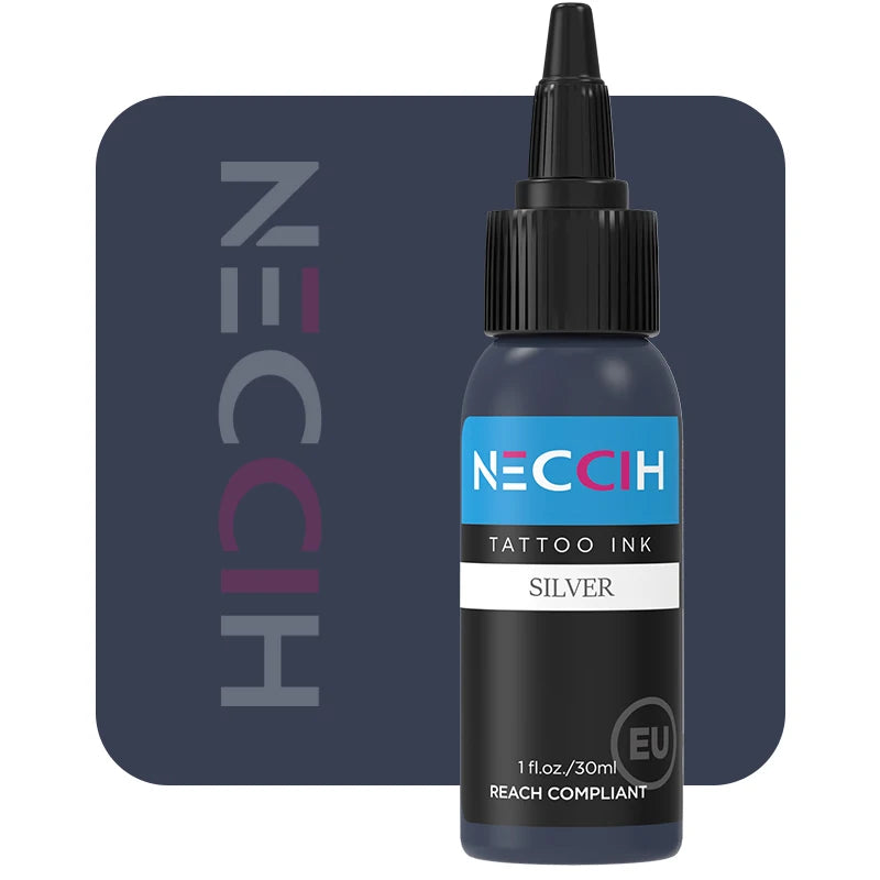 Tattoo Ink Pigment 30ml - Professional PMU Semi-Permanent Set Permanent Makeup Machines Silver Tidesmit
