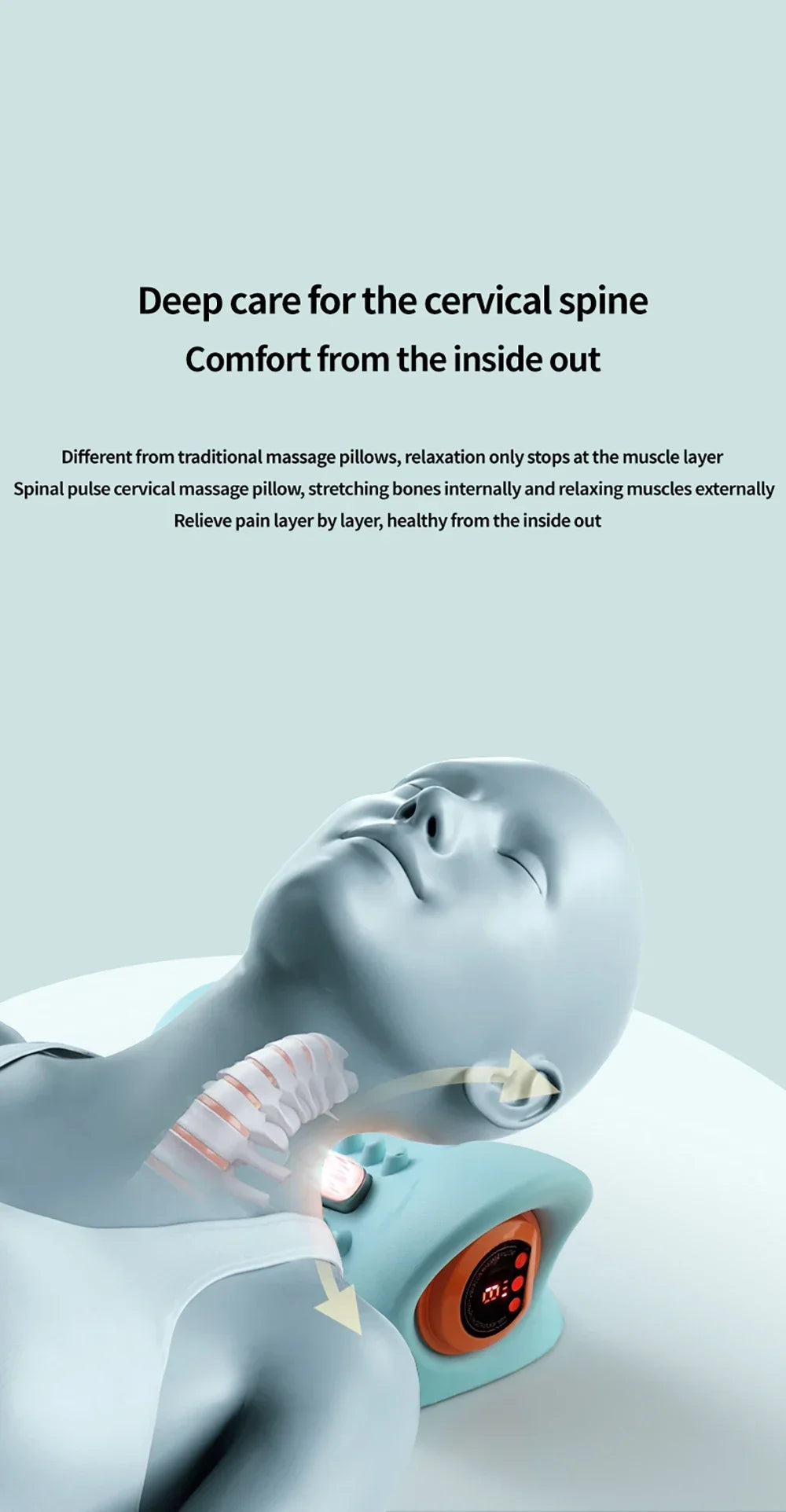 Tidesmit Electric Cervical Massager for Spine Neck and Shoulder Relief Massage Chairs Tidesmit