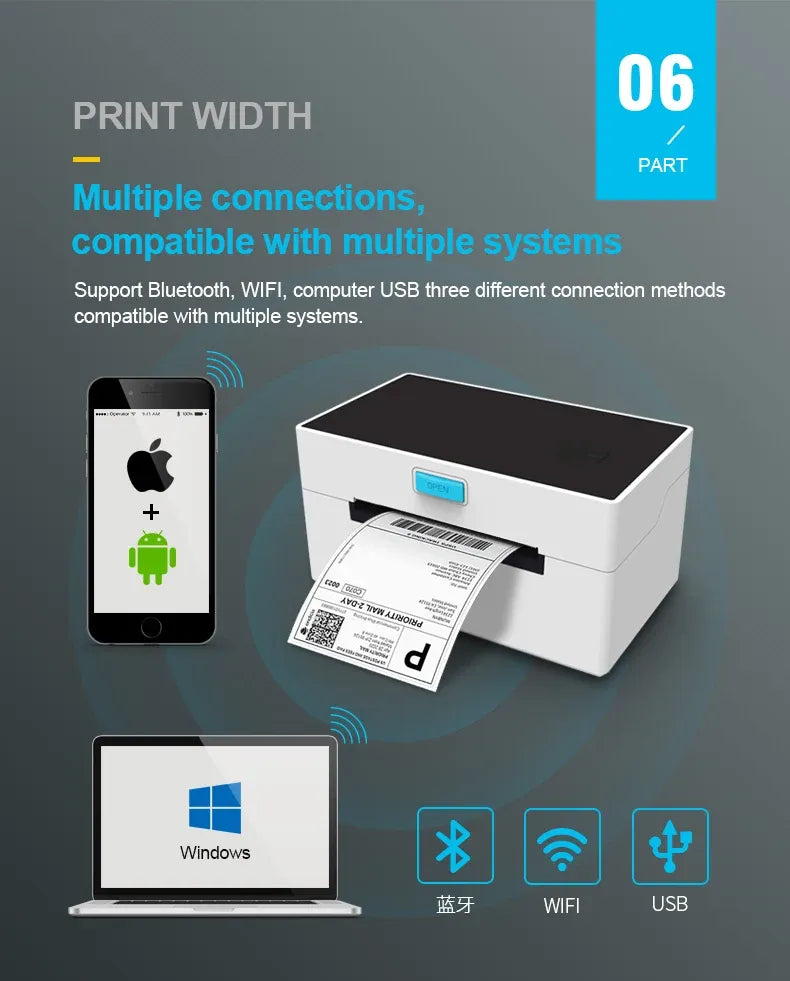 9920 USB Shipping Label Printer Address Thermal Label Printer 4X6 Barcode Printer High Speed Label Maker