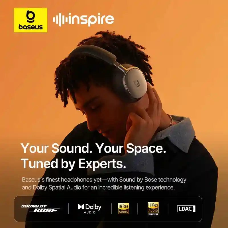 Wireless Noise Cancelling Headphones: 100Hr Playtime - Over-Ear ANC Tidesmit