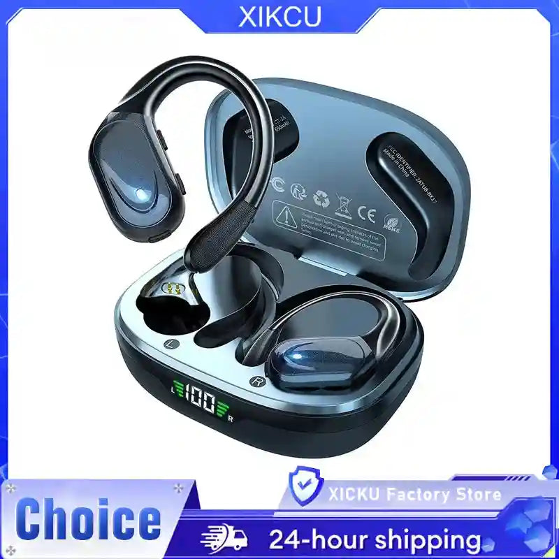 Wireless Sport Earbuds with Active Noise Cancellation - 75H Battery Black Tidesmit