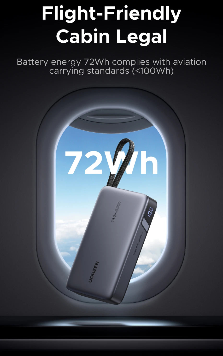 145W 20000mAh Laptop Power Bank with PD Fast Charging - Tidesmit Tidesmit