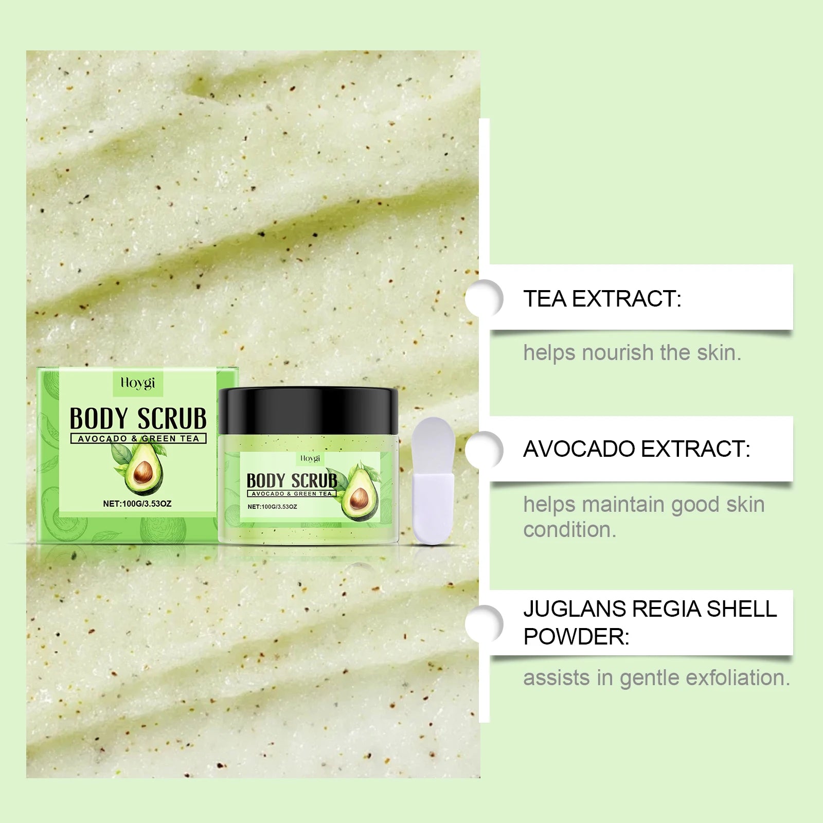 Matcha Body Scrub - Gentle Exfoliating Pore Cleanser (100g) Scrubs Treatments Tidesmit