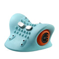 Electric Neck Massager with Heat Therapy - Blue Rechargeable Relief Massage Cushion Blue Tidesmit