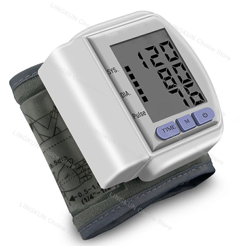 Wrist Monitor Electronic Blood Pressure Monitor Portable Home Blood Pressure Monitors Sphygmomanometer heart rate Tonometer