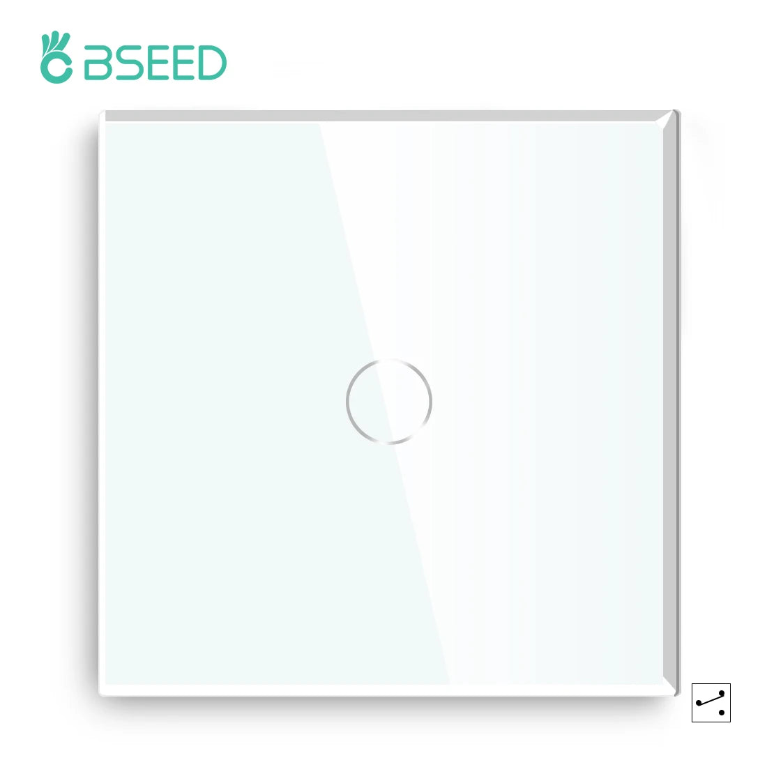 Crystal Glass WiFi Smart Light Switch | App-Controlled Wall Mount 1 Gang 2 Way Tidesmit