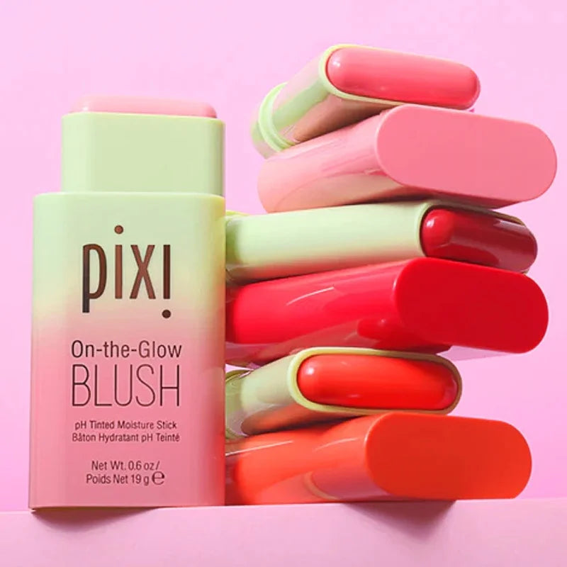Tidesmit PIXI 3in1 waterproof blush stick texture close-up for matte Korean face makeup contouring