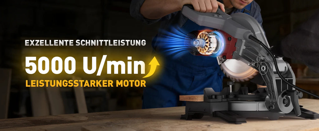 45° Bevel Compound Miter Saw 8inch, 1400W Electric Mitre Saw with 24T Carbide Blade, 5000 RPM, Woodworking Cutting Tool for Wood