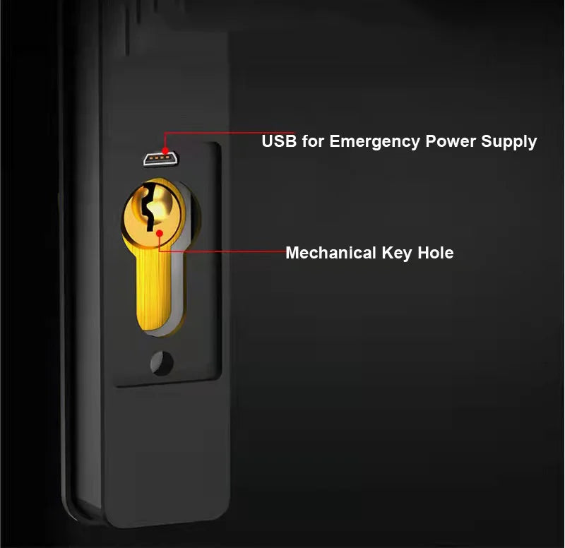 ZHDCOOKEY Biometric Digital Door Lock  Waterproof TTLock APP BLE Fingerprint RFID Card Password Aluminum Sliding Door Smart Lock