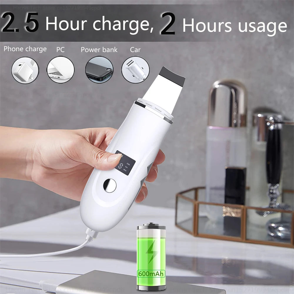 Ultrasonic Face Scrubber - Deep Pore Cleaning & Blackhead Removal Device Scrubs Treatments Tidesmit