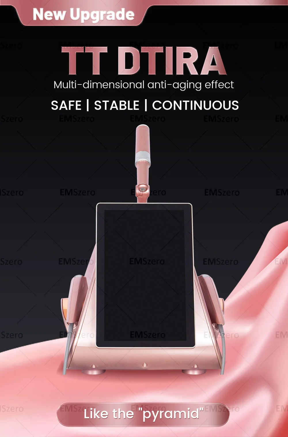 12D HIFU Machine for Skin Tightening and Slimming with 10 Cartridges Back Massage Instrument Tidesmit