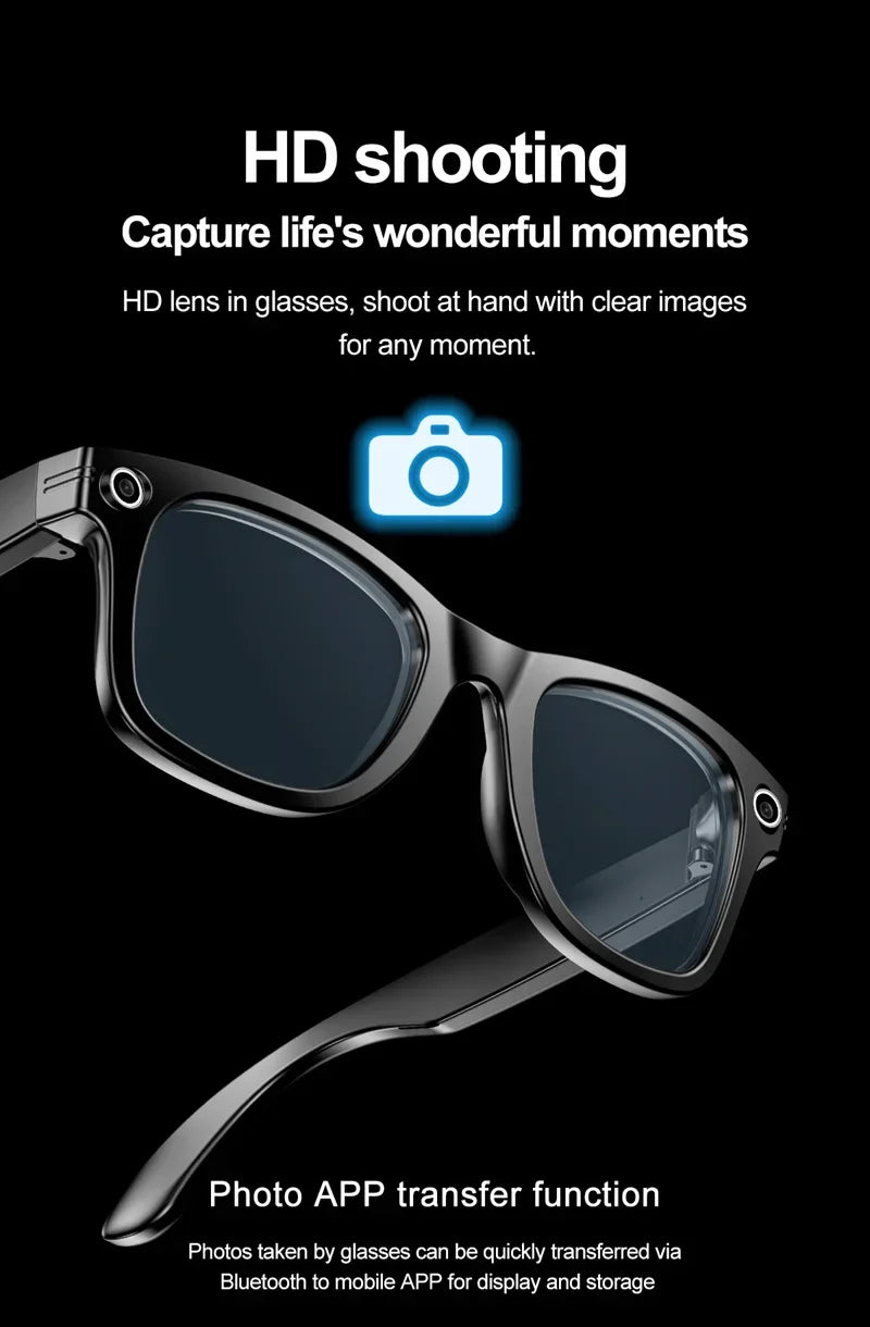 Tidesmit Smart Audio Glasses with AI Camera and Spatial Bluetooth Connectivity Tidesmit